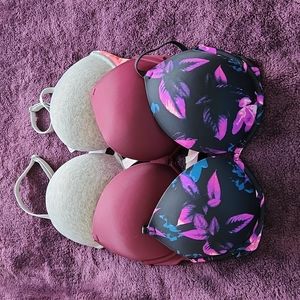 Pink super push up bras